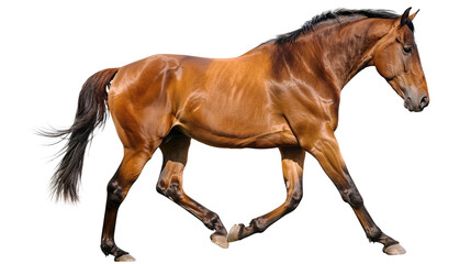 Naklejka premium Brown horse isolated on transparent background, PNG