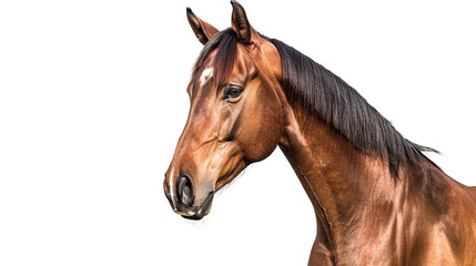 Obraz premium Brown horse isolated on transparent background, PNG
