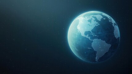 Obraz premium Global tech landscape, digital expansion, futuristic graphics, flat design illustration