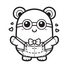 Cute minion coloring page