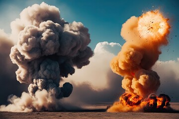 Cartoon Smoke and Explosion Effects Creative Fog and Dust Cloud Illustrations