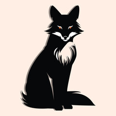 vector design of japanese folklore fox called kitsune