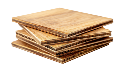 Empty wooden cardboard isolated on transparent background, PNG