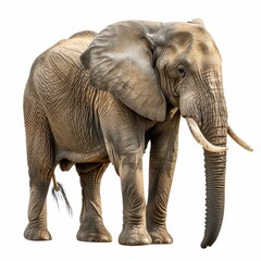 Obraz premium African Elephant with Detailed Wrinkled Skin