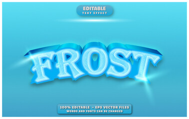 frost ice editable text effect