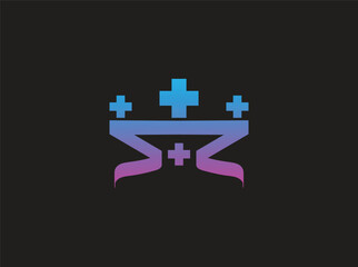 Obraz premium Minimalist medical logo vector design template 