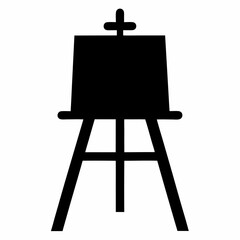 Easel Black silhouette