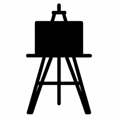 Easel Black silhouette