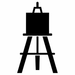 Easel Black silhouette
