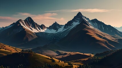 mountains landscape Generative AI

