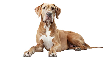 Great dan dog full body shot isolated on transparent background, PNG
