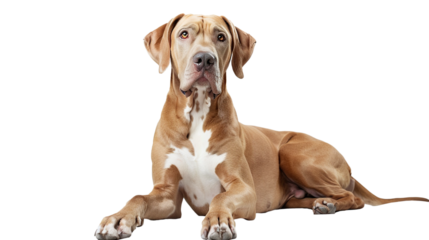 Great dan dog full body shot isolated on transparent background, PNG