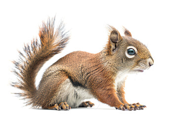 Fototapeta premium a squirrel with a very long tail and a very big eye