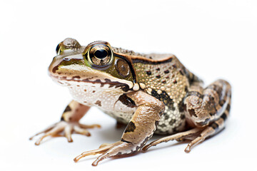 Naklejka premium a frog with a brown and black stripe on its body