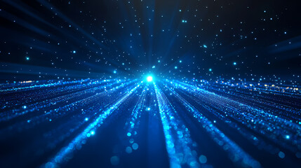Fototapeta premium Blue light, technology background