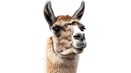 llama isolated on transparent background, PNG