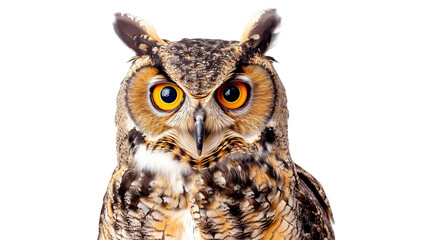 Obraz premium Owl bird isolated on transparent background, PNG