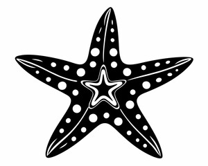 Star Fish silhouette vector illustration