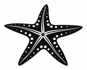 Star Fish silhouette vector illustration