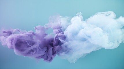 Obraz premium A wispy cloud of iridescent smoke, its colors shifting from delicate lavender to shimmering teal