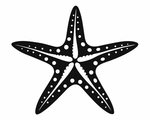 Star Fish silhouette vector illustration