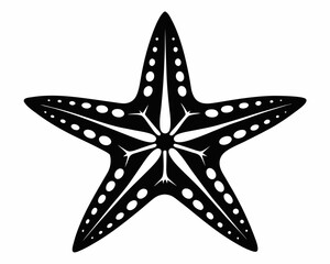 Star Fish silhouette vector illustration