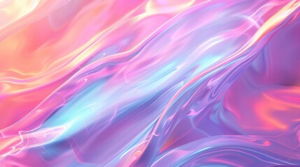 Obraz premium An organic holographic background with flowing, fluid shapes and vibrant color transitions, inspired by nature and natural phenomena.