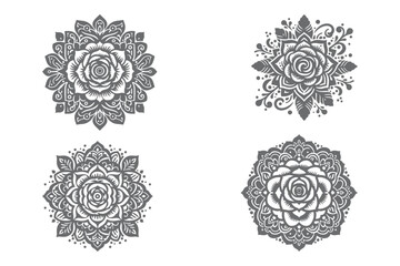 Mandala Design Silhouette Vector Art Work