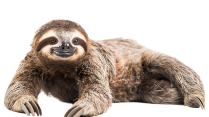 Sloth isolated on transparent background, PNG