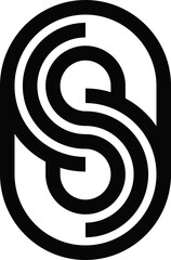 Letter S Monogram Logo can be used for corporate or brand identity, icon, monogram, sign, and geometric shape