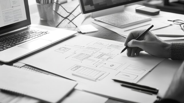 working on the computer