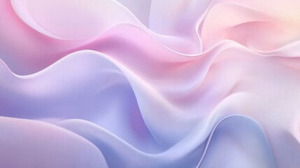 Fototapeta premium Serene Pastel Waves - Abstract 3D Background with Smooth Textures and Soft Colors
