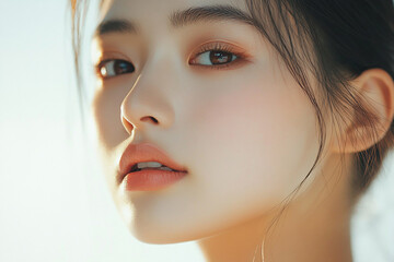 Close up portrait of a woman