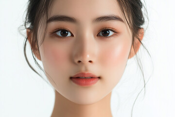 Naklejka premium Close up portrait of a woman