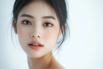 Naklejka premium Close up portrait of a woman