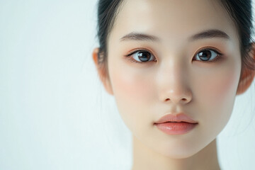 Naklejka premium Close up portrait of a woman