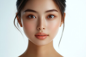 Naklejka premium Close up portrait of a woman
