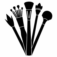 Brushes Black silhouette