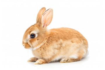 Fototapeta premium a small rabbit sitting on a white surface