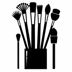 Brushes Black silhouette