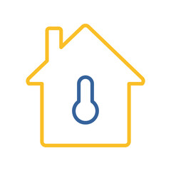 House vector icon with keyhole