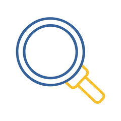 Magnifying glass vector icon on white background
