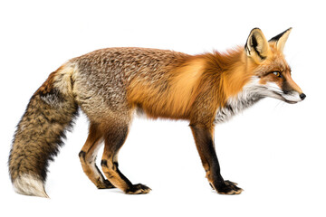 Fototapeta premium a fox standing on a white surface with a white background