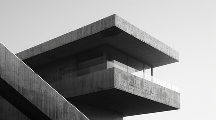 Obraz premium Exploring Modern Architectural Design Featuring Innovative Concrete Elements and Structures