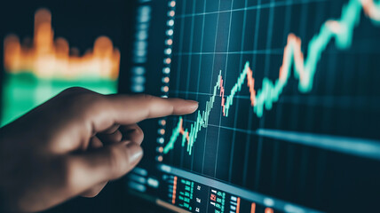 graph on a computer screen showing a steep recession curve,
