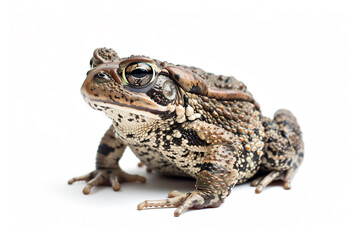 Naklejka premium a toad sitting on a white surface