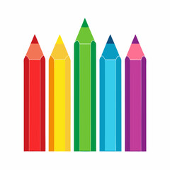 Coloured pencils   silhouette