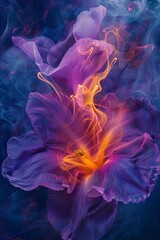 Obraz premium This is a Vibrant Abstract Floral Design featuring Swirling Colors that captivate the viewer