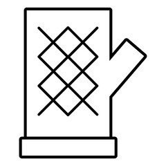 Baked Gloves Icon Outline Style Perfect for the design and illustration of bakery products, catering, cake supply shops and food products