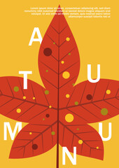 Autumn illustrations. Patterns and simple pictures. Hello Autumn. Background for sale banner, poster, flyer, cover. Autumn card